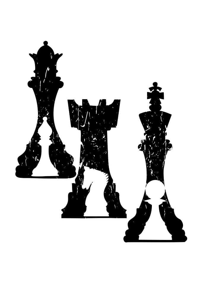 Chess Piece Silhouette Art