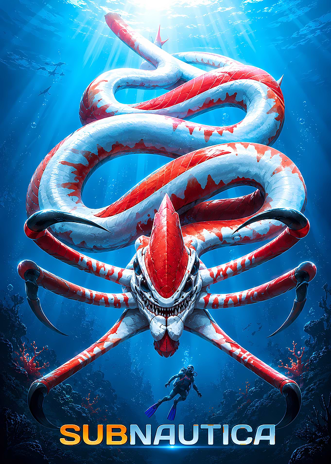 Subnautica Reaper Leviathan Underwater Encounter