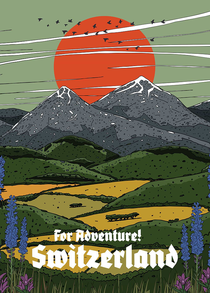 Vintage Switzerland Travel Poster