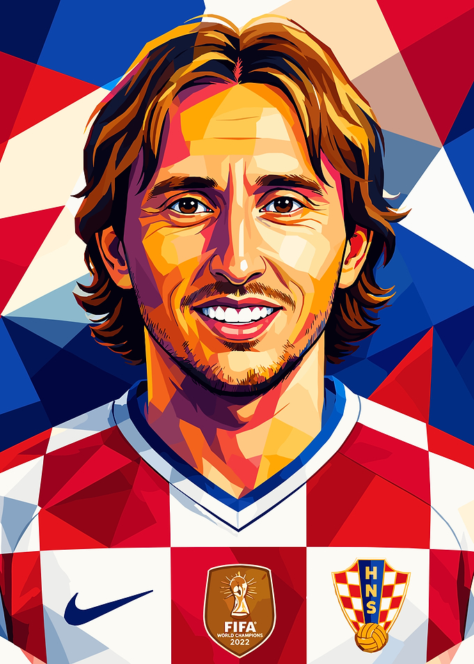 Luka Modric Pop Art Portrait