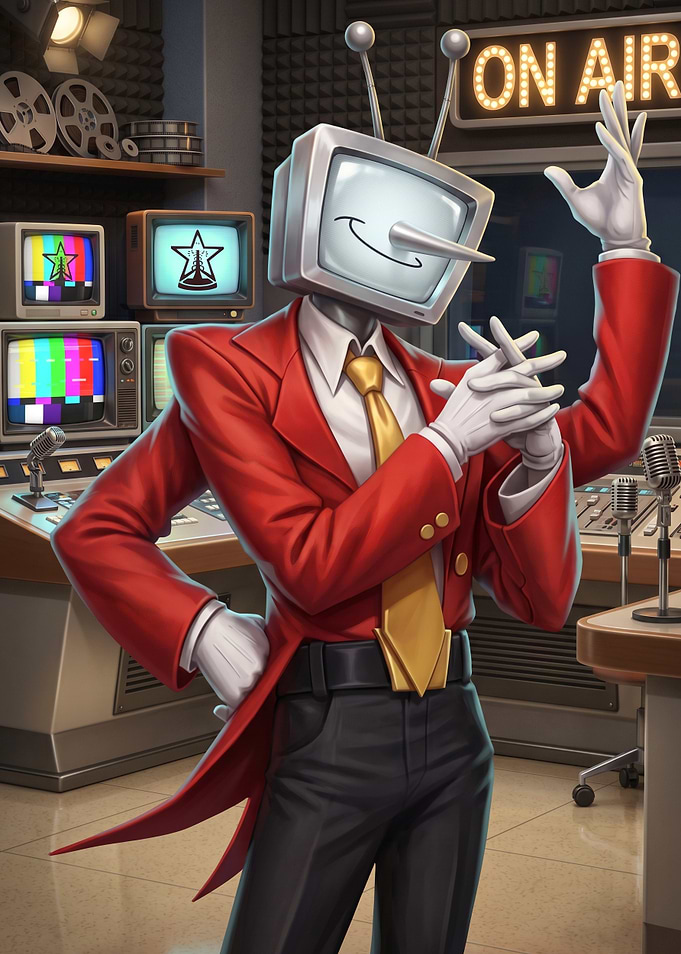 TV Head Character in Studio