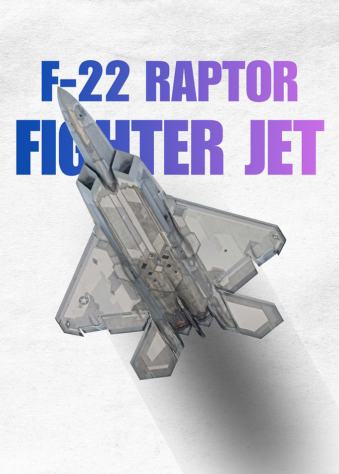 F-22 Raptor Fighter Jet Poster