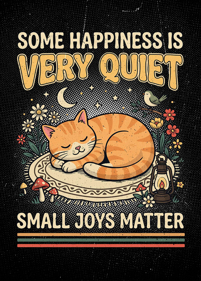 Sleeping Cat Inspirational Quote