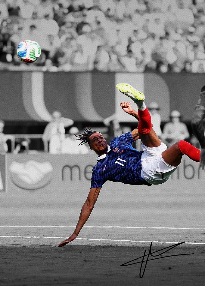 French Soccer Player Bicycle Kick