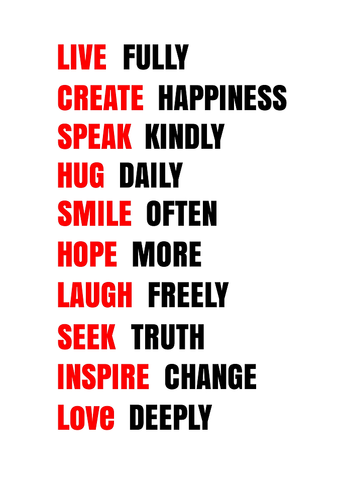 Inspirational Life Advice Text Poster