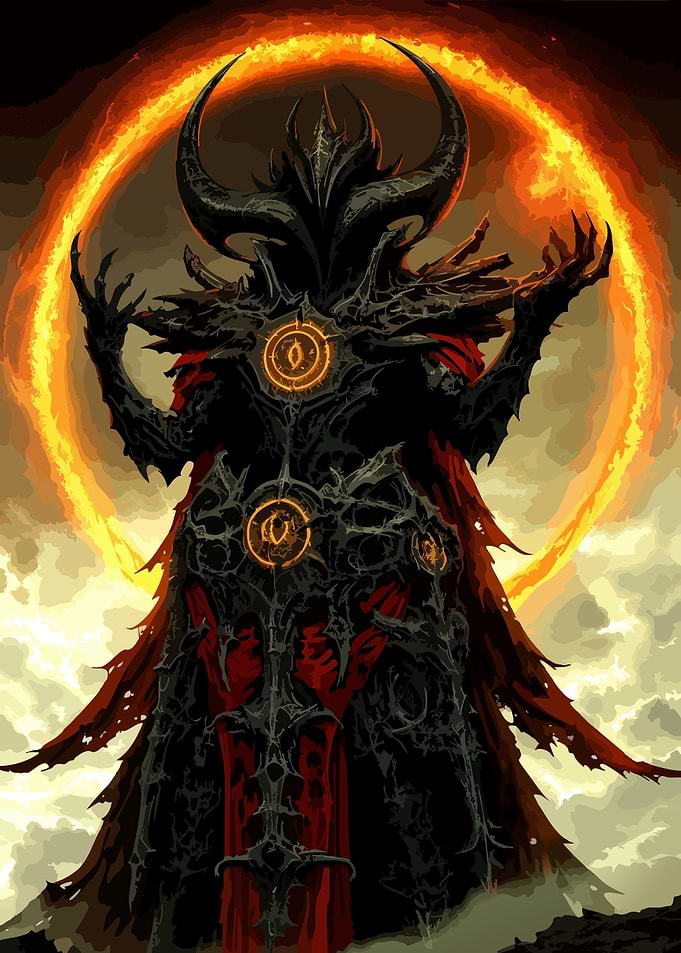 Dark Fantasy Armored Sorcerer