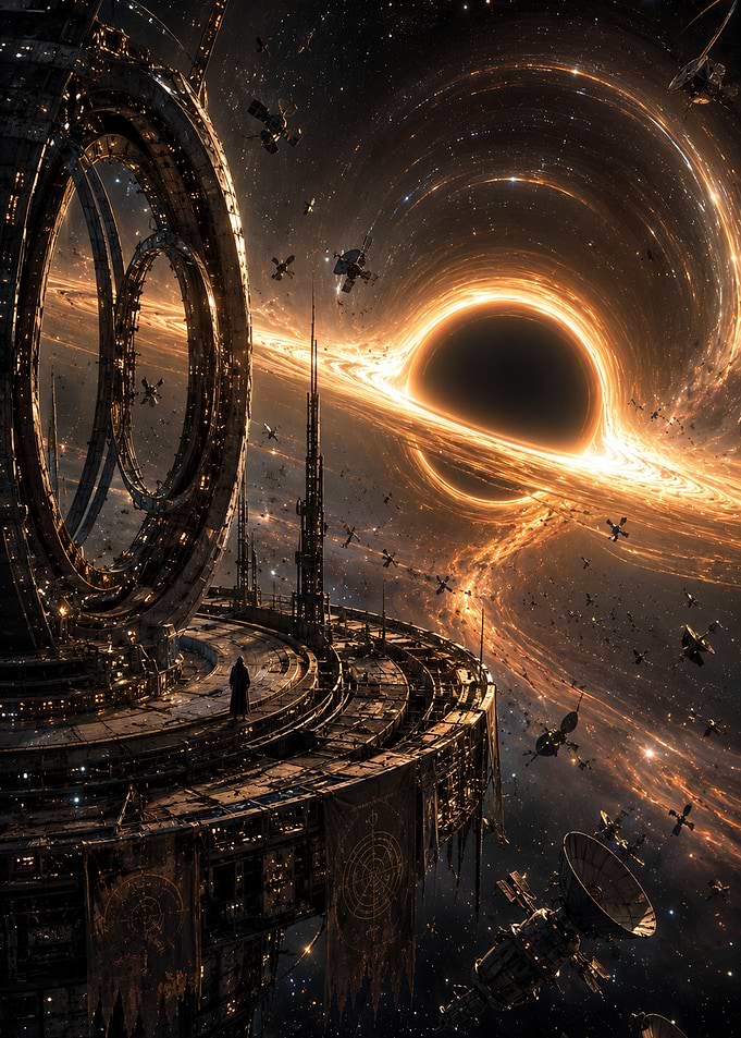 Lone Observer Near a Black Hole