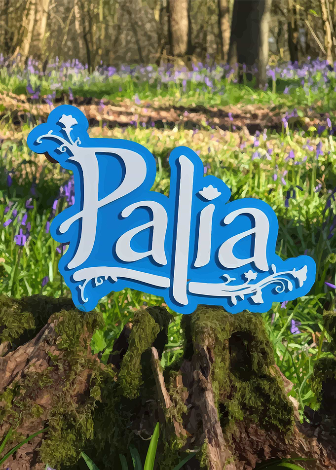 Palia Game Logo in Forest Setting