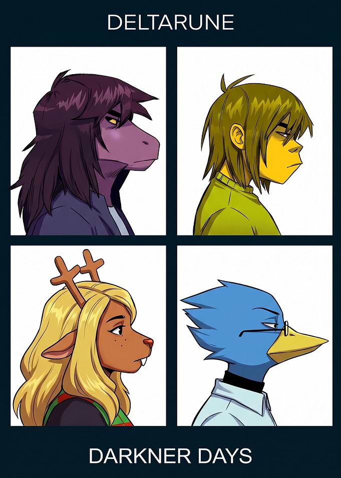 Deltarune Darkner Days Gorillaz Parody