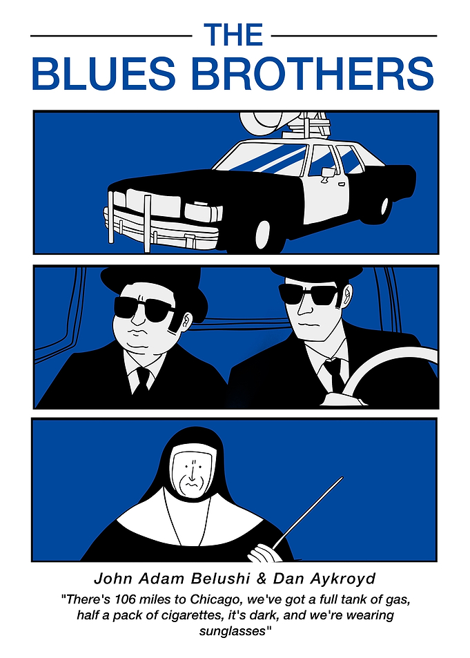 The Blues Brothers Minimalist Poster