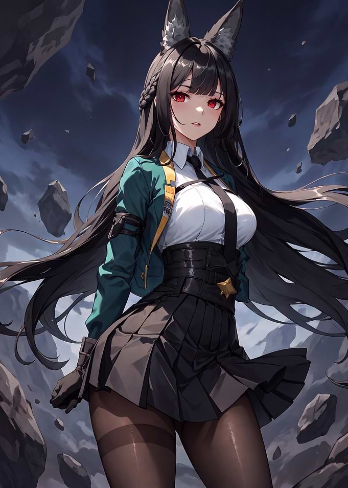 Hoshimi Miyabi Anime Girl with Wolf Ears
