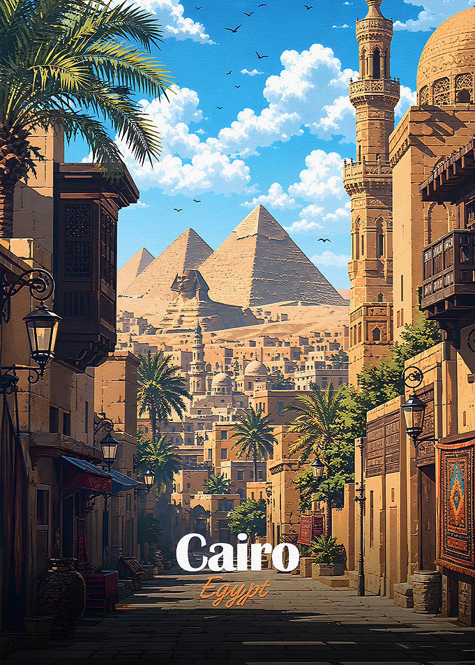 Cairo Egypt Travel Poster