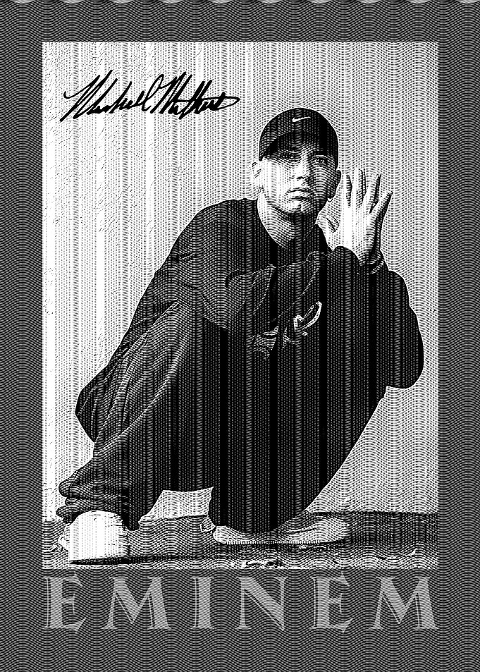 Iconic Rap God Line Art Poster