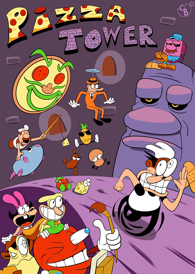 Pizza Tower Game Character Poster