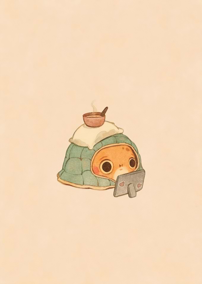 Cozy Creature Watching TV