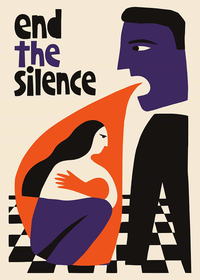 End the Silence Social Awareness Poster