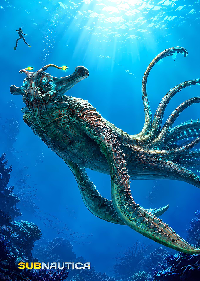 Subnautica Sea Emperor Leviathan Poster