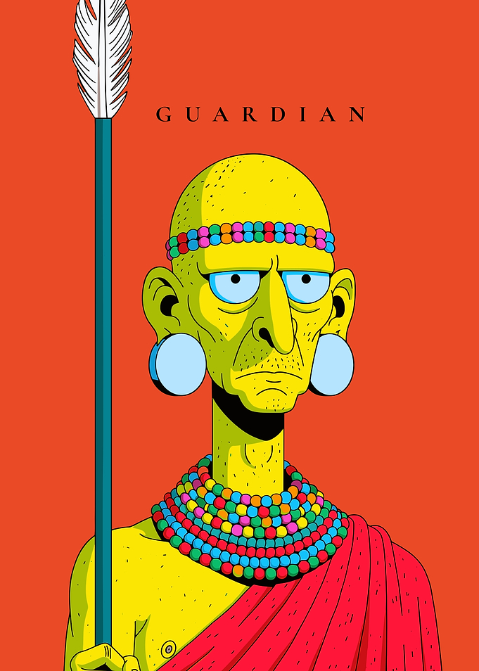 Guardian Tribal Warrior Illustration
