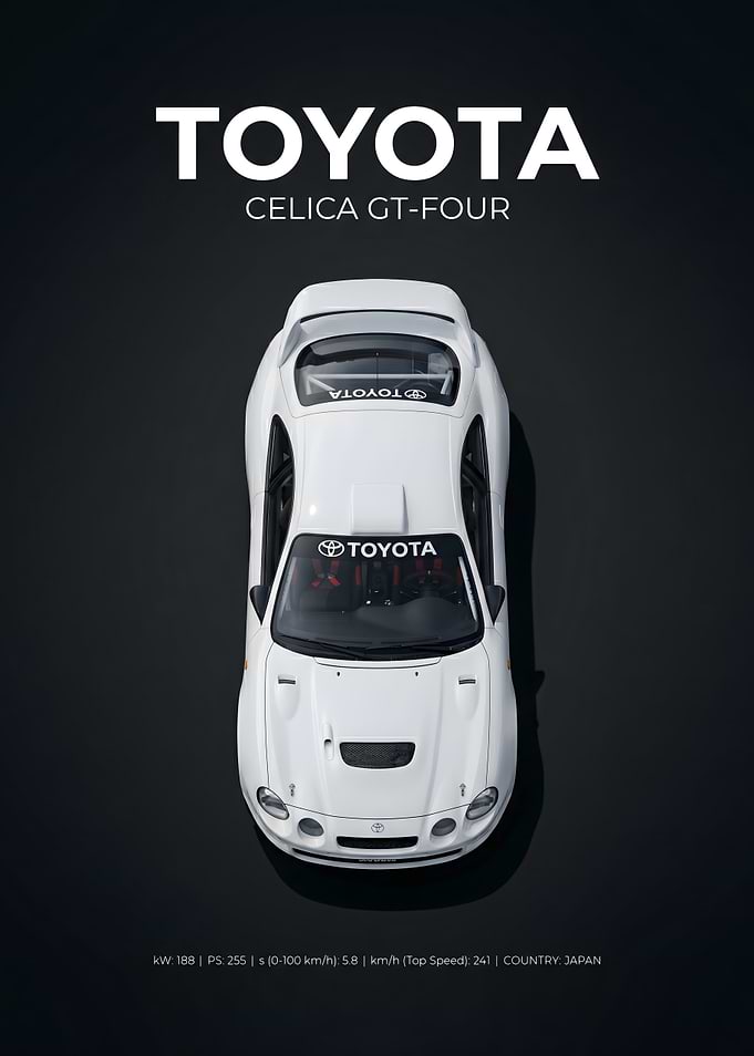Toyota Celica GT-Four Minimalist Poster