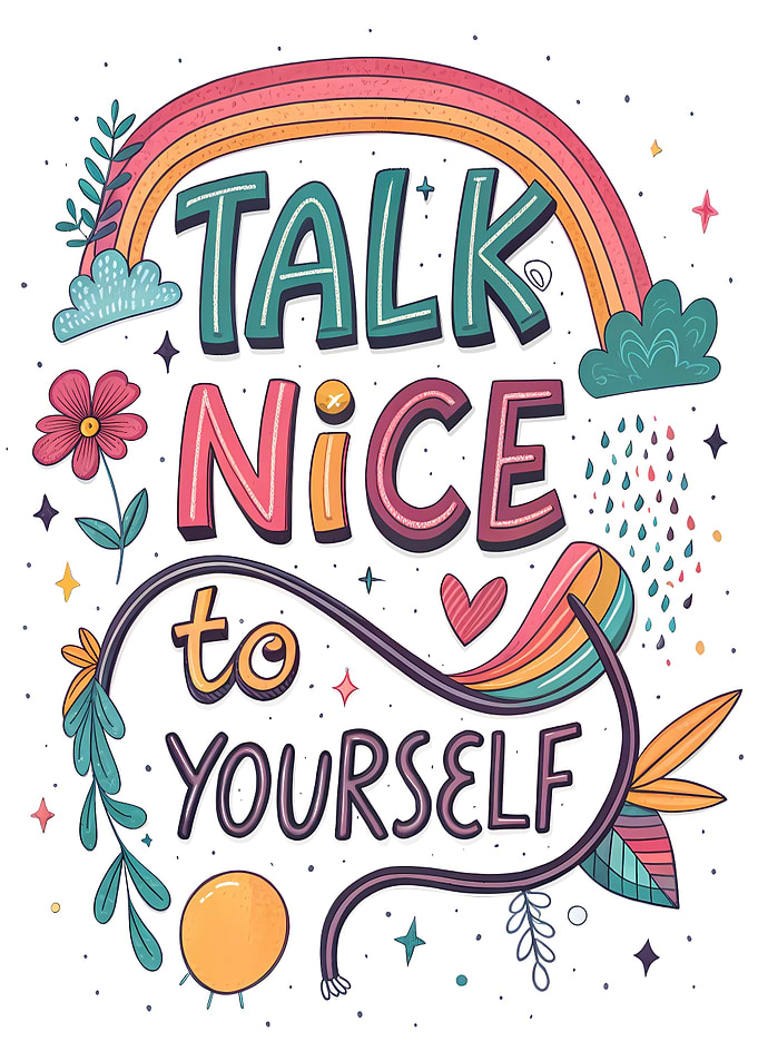 Talk Nice To Yourself Inspirational Poster