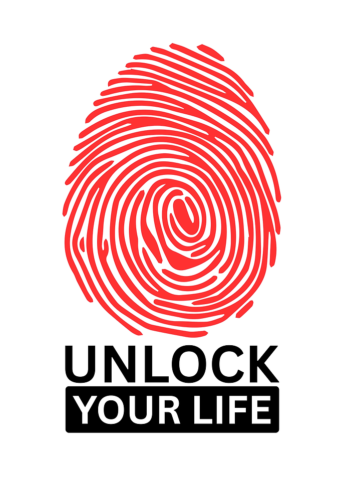 Unlock Your Life Fingerprint Graphic