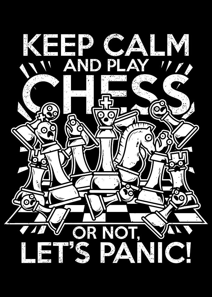 Keep Calm and Play Chess Poster | Funny Vintage Chess Wall Art for Gamers