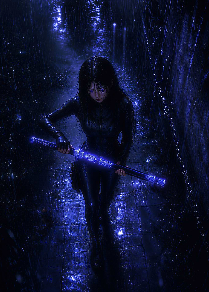 Neon Rain Samurai