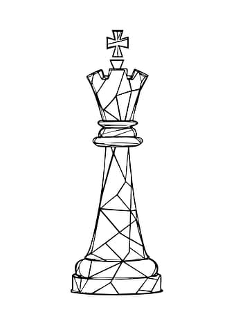 Geometric Low Poly Chess King