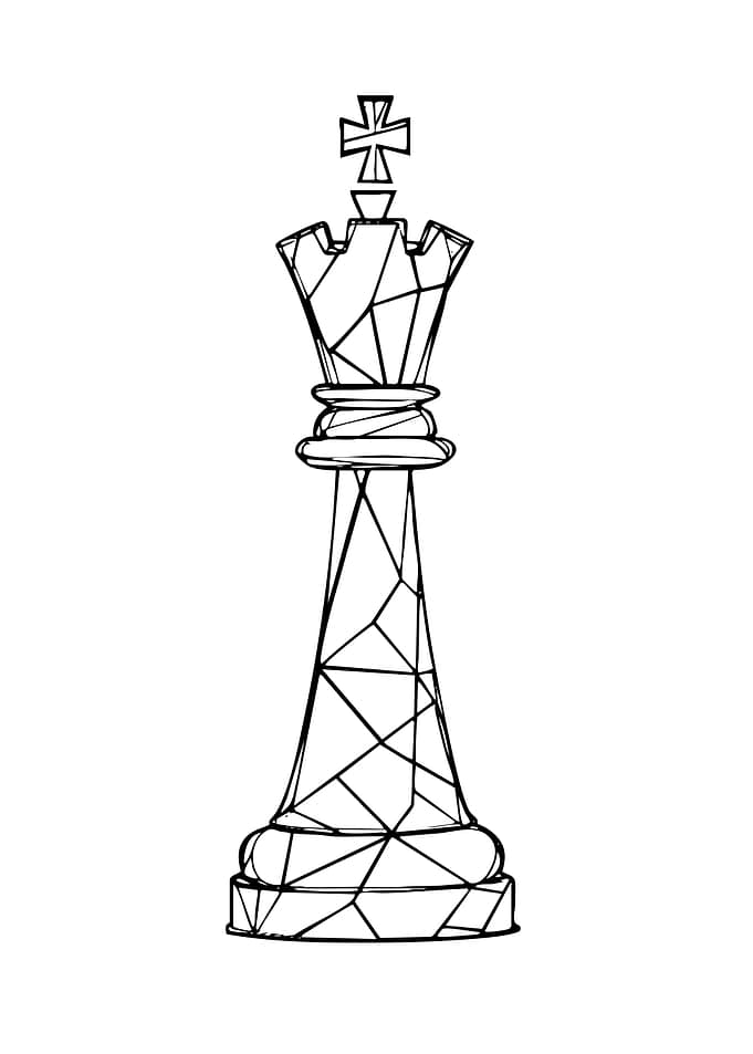 Geometric Low Poly Chess King