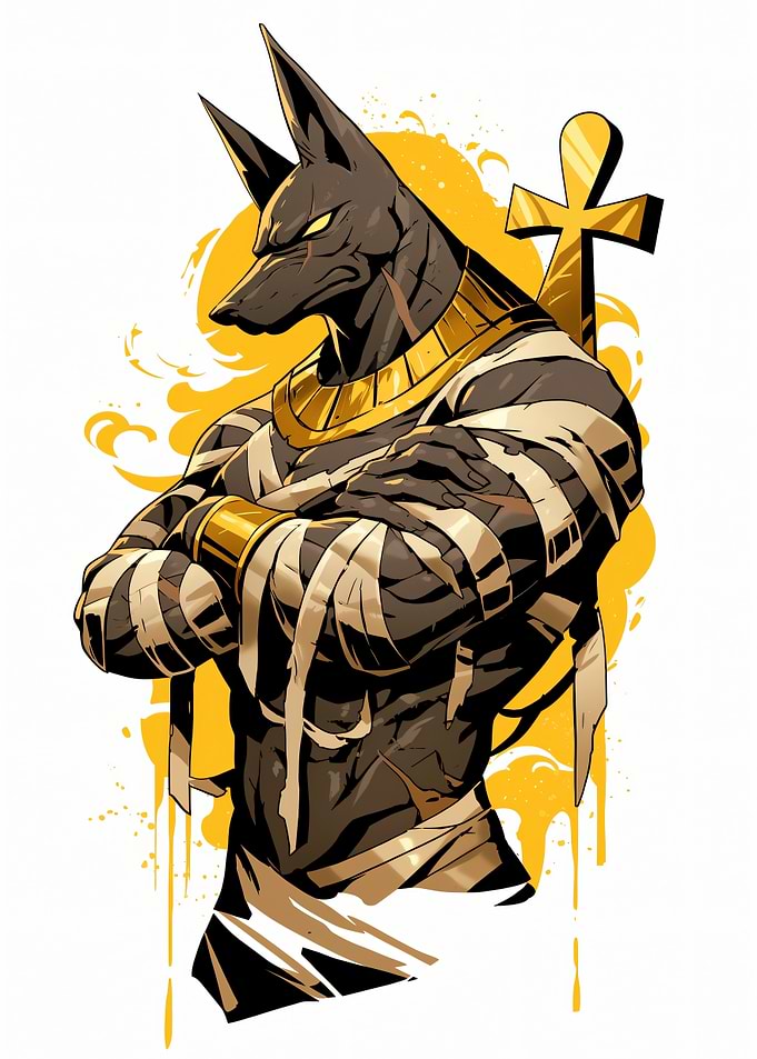Anubis Egyptian God Illustration