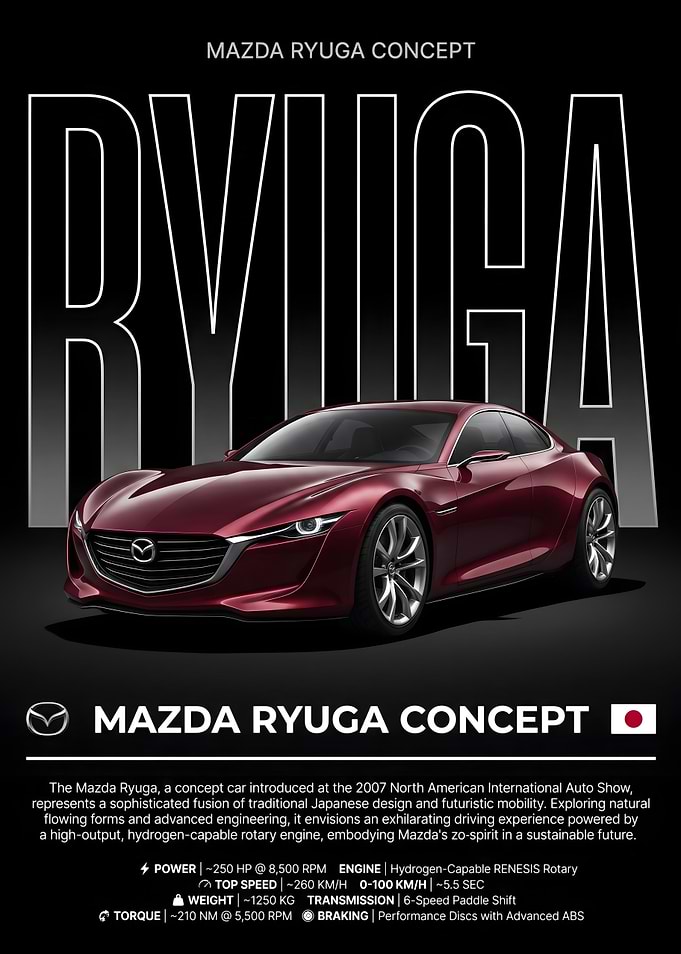 Mazda Ryuga Concept Car Poster
