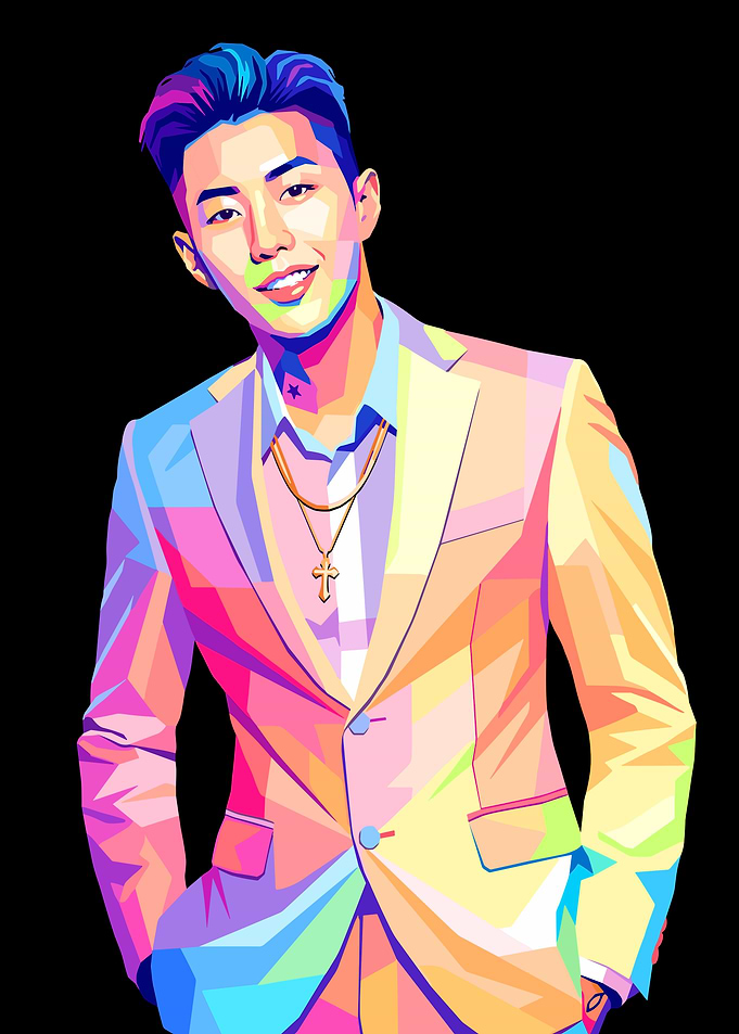 Colorful Pop Art Portrait of Jay Park