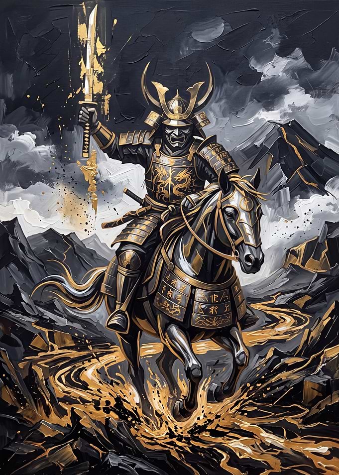 Samurai Warrior on Horseback