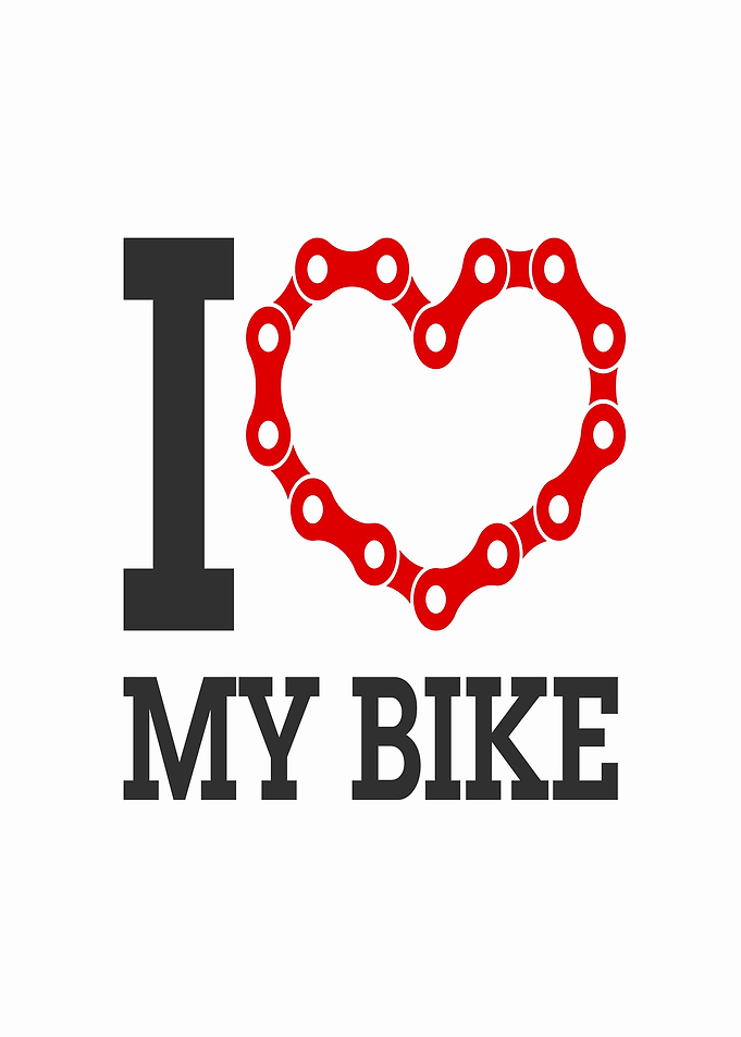 I Love My Bike Graphic