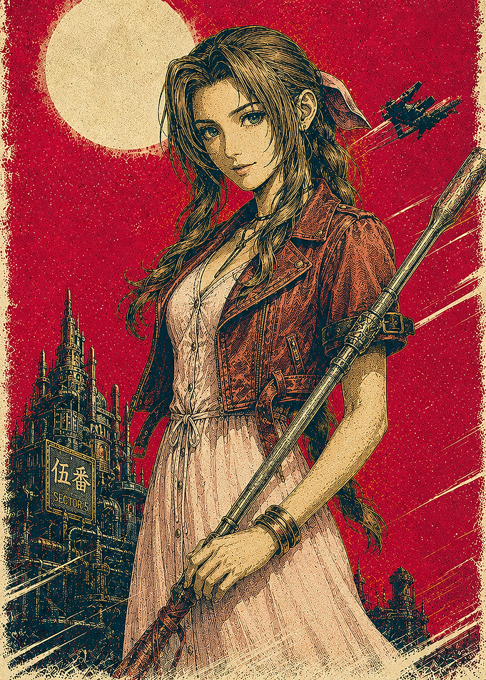 Aerith Gainsborough Final Fantasy VII Poster