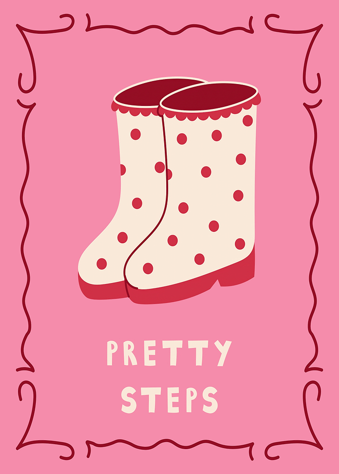 Pretty Steps Polka Dot Rain Boots