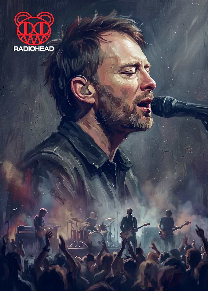 Radiohead Thom Yorke Concert Poster