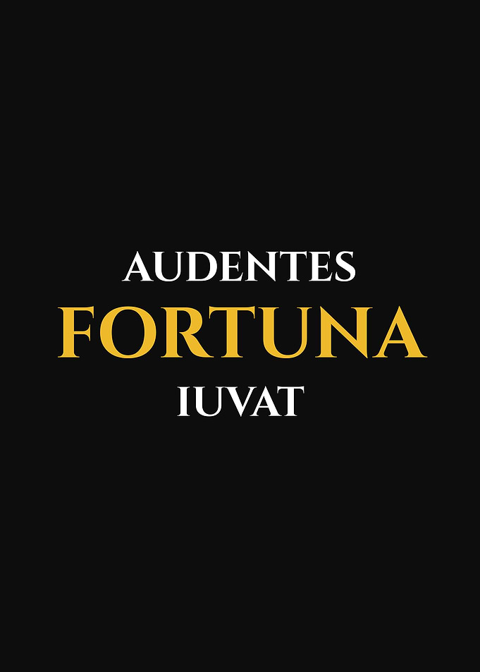 Audentes Fortuna Iuvat Latin Quote Poster