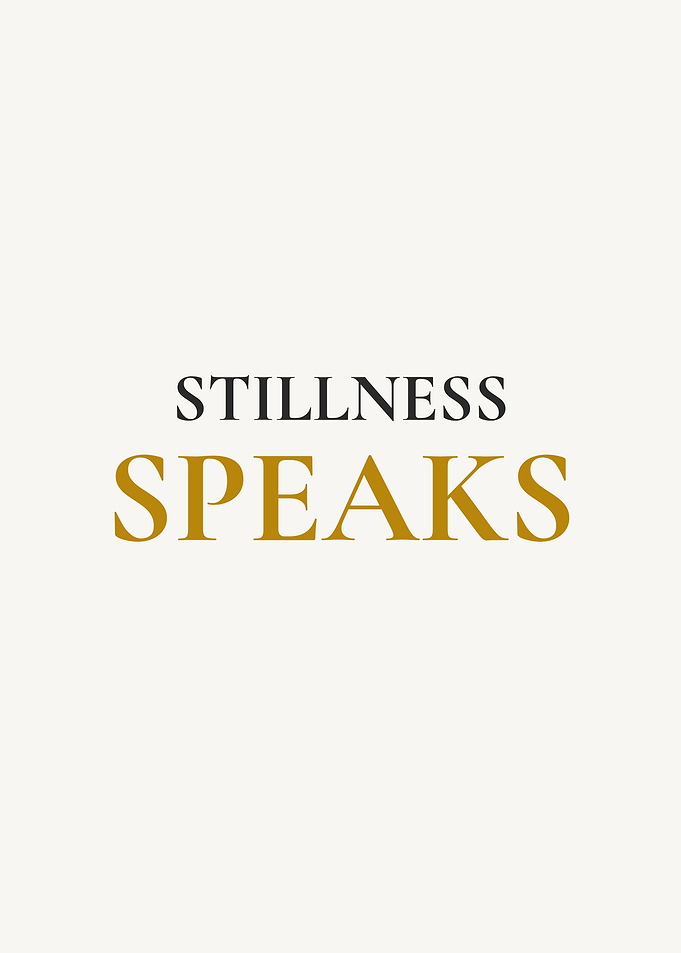 Stillness Speaks Minimalist Typography Poster