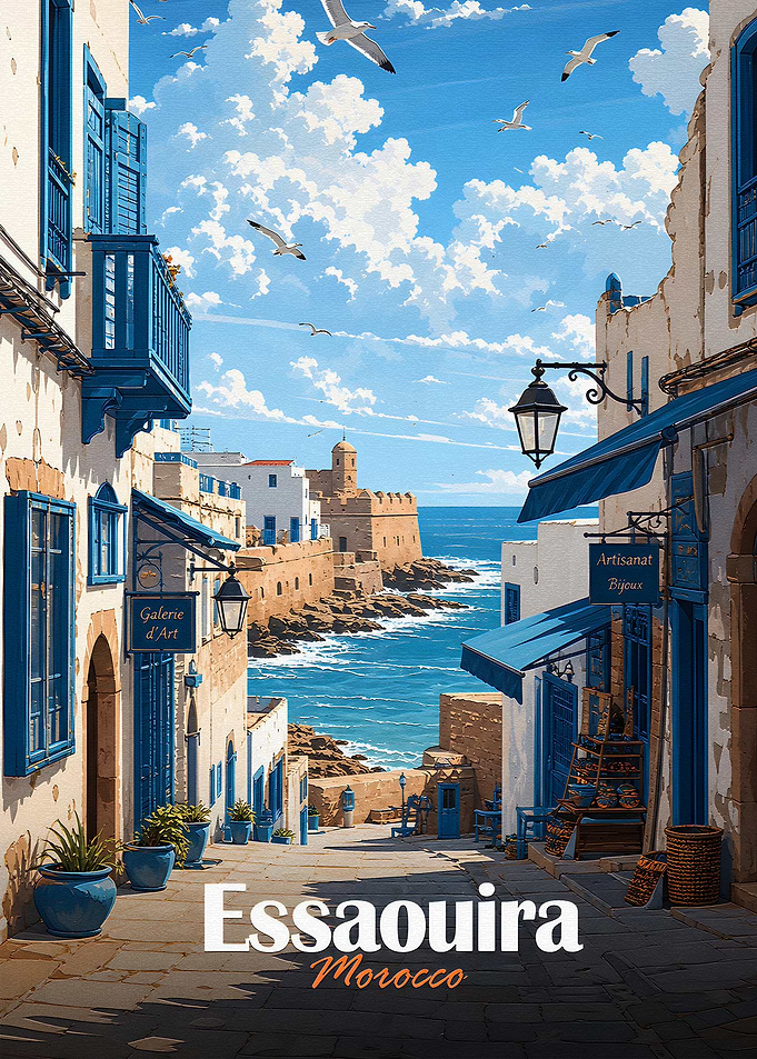 Essaouira Morocco Coastal Street Scene