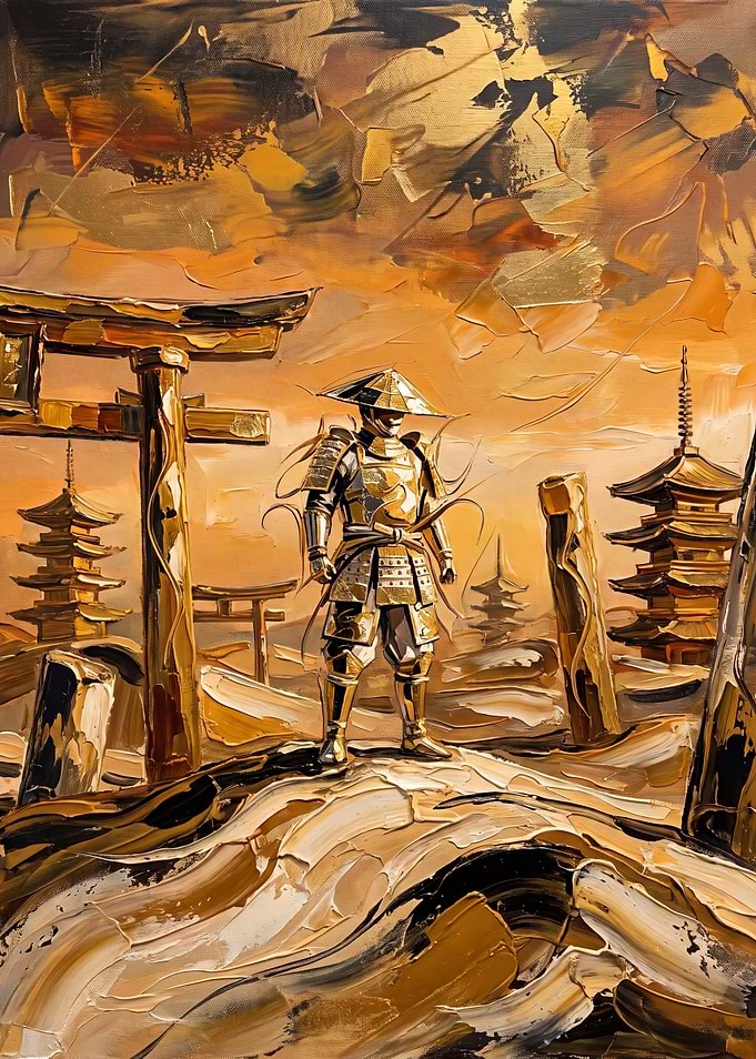 Golden Samurai in Ancient Japan