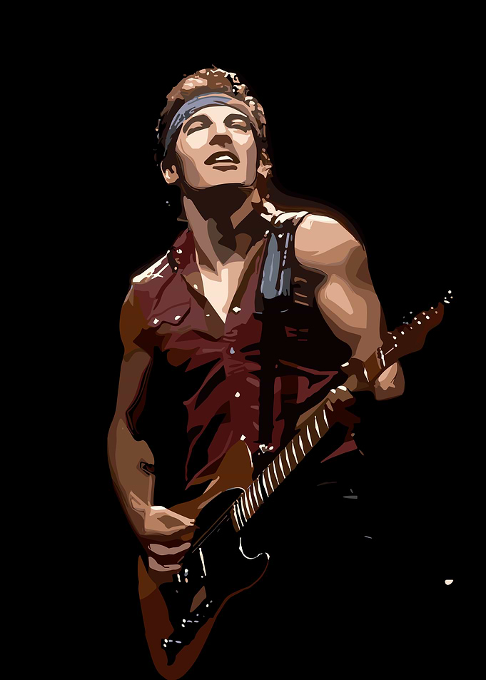 Bruce Springsteen Playing Electric Guitar