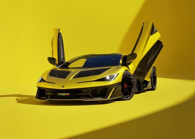 Yellow Lamborghini Fenomeno Supercar