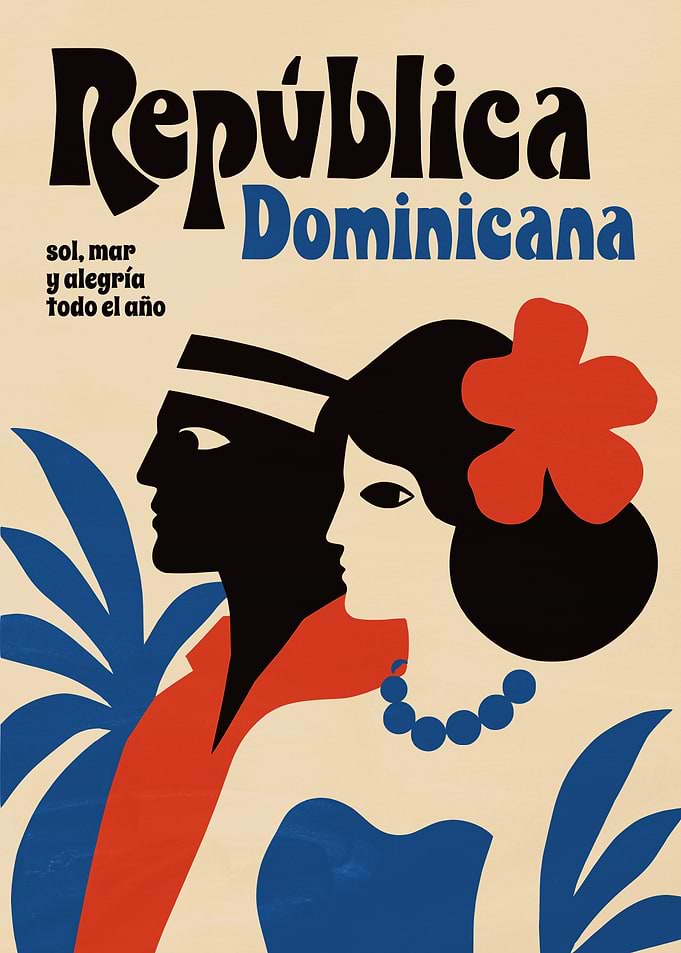 Dominican Republic Vintage Travel Poster