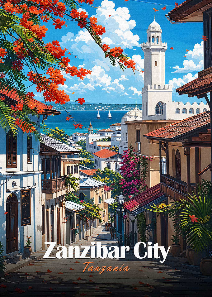 Zanzibar City Travel Poster