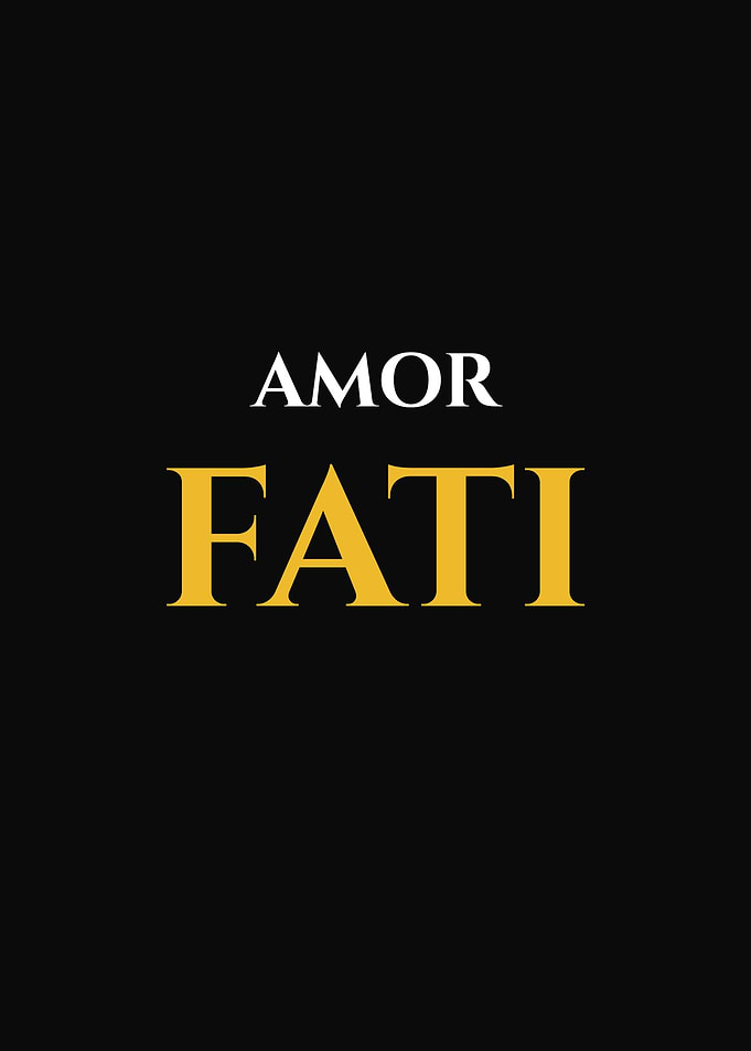 Amor Fati Minimalist Typography Poster