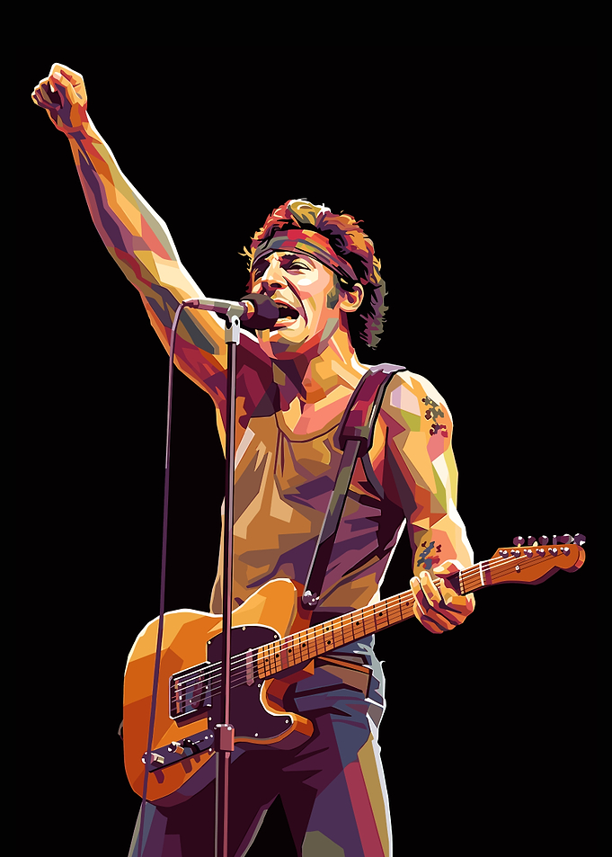 Bruce Springsteen Pop Art Portrait