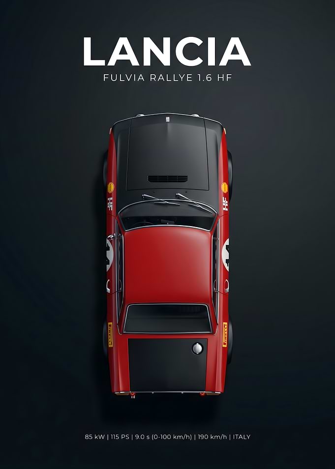 Lancia Fulvia Rallye 1.6 HF Poster