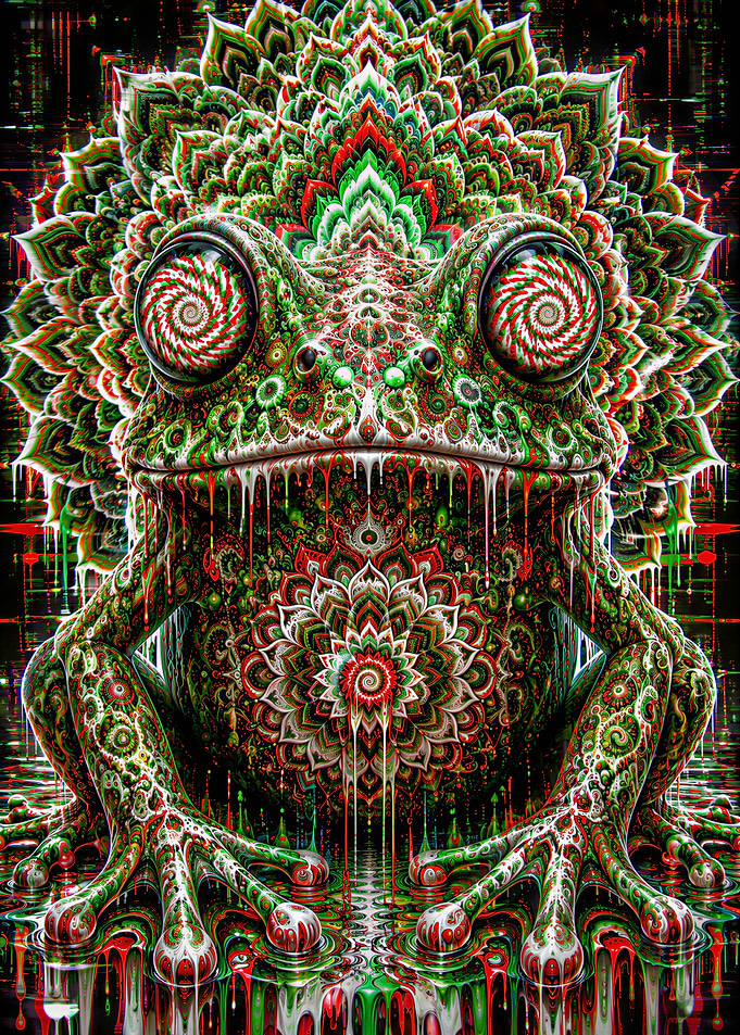 Psychedelic Mandala Frog