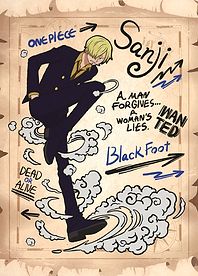 Black Leg Sanji Graphic Poster